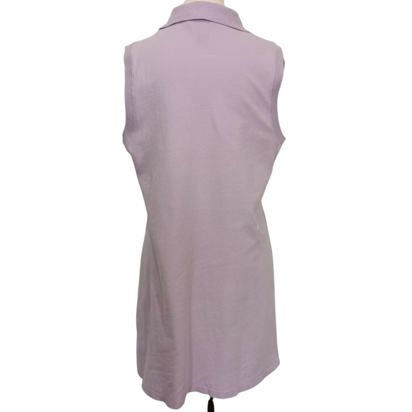 Ralph Lauren Polo Sport Lavender Sleeveless Cotton Polo Shirt Dress - Sz L - Picture 3 of 7